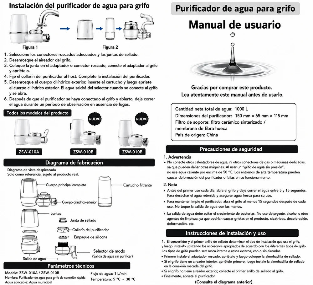 Filtro De Agua Purificador Grifo 7 Nivel
